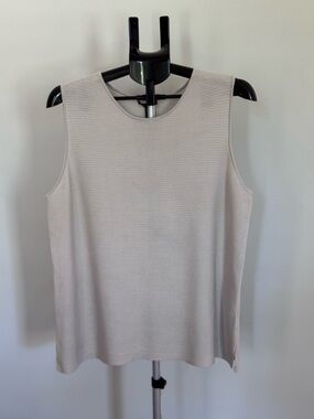 Eileen Fisher Crew Neck Shell Tencel Rib - Size L